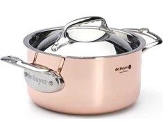 De Buyer Prima Matera Puodas vario/plieno 16 cm indukcinis
