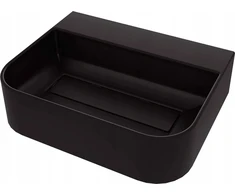 DEANTE CQA NU5S Arnika nero praustuvas su dangčiu ir vieta maišytuvui 505x405 mm