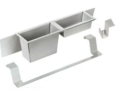 Deante Magnetic plautuvės aksesuarų rinkinys ZZMK011O, Brushed steel