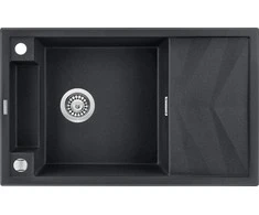 Deante granitinė virtuvinė plautuvė su magnetais Deante Magnetic ZRM G113, Metallic graphite