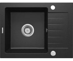 Deante granitinė virtuvinė plautuvė Deante Zorba ZQZ G11A, Metallic graphite