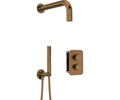 Deante potinkinis termostatinis dušo komplektas BOX, BXYZCEBT, Brushed bronze