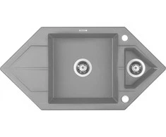 Deante granitinė virtuvinė plautuvė Deante Hexon, ZQP_S653, Metallic pilkas