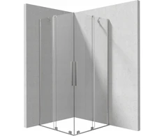 Kvadratinė dušo kabina Deante Prizma KPNFP08P08, 80x80 cm, Brushed steel