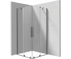 Kvadratinė dušo kabina Deante Prizma KPNDP08P08, 80x80 cm, Titanium