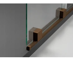 Stačiakampė dušo kabina Deante Prizma, 120x90 cm, Brushed bronze