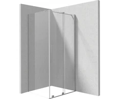 Stačiakampė dušo kabina Deante Prizma, 120x90 cm, Brushed steel