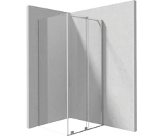 Stačiakampė dušo kabina Deante Prizma, 100x90 cm, Brushed steel