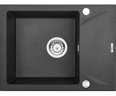 Deante granitinė virtuvinė plautuvė Deante Evora ZQJ G11A, Metallic graphite
