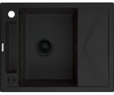 Deante granitinė virtuvinė plautuvė su magnetais Deante Magnetic ZRM N11A, Nero