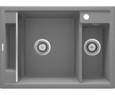 Deante granitinė virtuvinė plautuvė su magnetais Deante Magnetic ZRM S503, Metallic pilkas