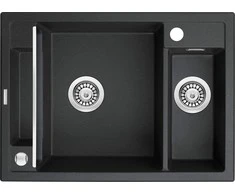 Deante granitinė virtuvinė plautuvė su magnetais Deante Magnetic ZRM G503, Metallic graphite