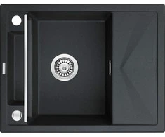Deante granitinė virtuvinė plautuvė su magnetais Deante Magnetic ZRM G11A, Metallic graphite