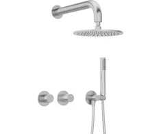 Potinkinis dušo komplektas Deante Silia Hexa NHS_F0YK, Brushed steel