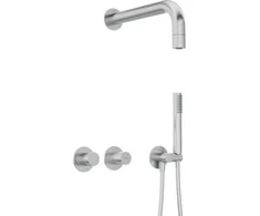 Potinkinis dušo komplektas Deante Silia Hexa NHS_F0XK, Brushed steel