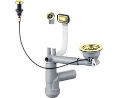 Sifonas plautuvėms Deante Space-Saver Lux ZXY_Z911, Auksinis