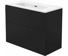 Deante Prizma spintelė su praustuvu, 80x60x38.5 cm, Nero/Baltas (STNU8U6U8M)