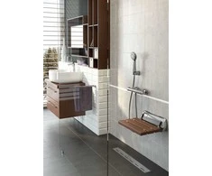 Deante Vital sieninė atlenkiama dušo sėdynė NIV_451P, Chrome/Brown