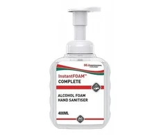 DEB Putos rankų dezinfekavimo priemonė DEB InstantFOAM Complete, butelis su pompa, 400 ml