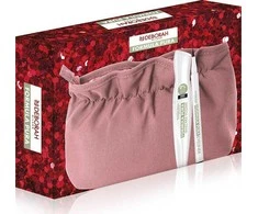 Set Deborah: Formula Pura Volumizing Blakstienų tušas Juodas, 12 ml + Formula Pura Gel Pieštukas Akių apvadas Juodas 1.5 g + Textile Makeup Bag Rožinė