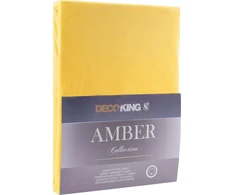 Paklodė DecoKing Amber Geltona, 220x200 cm, su guma