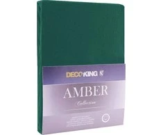 Paklodė DecoKing Amber 180-200x200+30 cm, spalva: tamsiai žalia