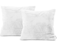 Pagalvės užvalkalas 45×45 cm baltas 2 vnt DecoKing