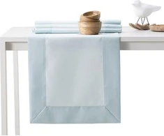 DecoKing Staltiesė 30×80 cm sidabrinė mėlyna DK Pure