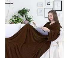 Pledas DecoKing Lazy, rudas, 150 cm x 180 cm