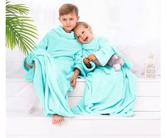 Antklodė Lazykids turkio spalvos lygi klasikinė 90x105 DecoKing
