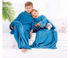 DecoKing Antklodė vaikams, tamsiai mėlyna (90×105 cm) — LAZYKIDS INDIGO