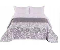 Dvipusė lovatiesė DecoKing ALHAMBRA 170x210 cm, pilkos/baltos spalvos