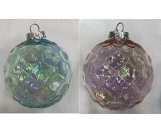Decoris BAUBLE IRIS 2COL ASSORT 8CM