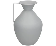 Vaza, pilkas metalas, 15.5D x 36 x 24 cm, DECORLIFE