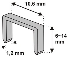 Dedra Segtukai metaliniaii 8mm 12x106 D11 1000 vnt