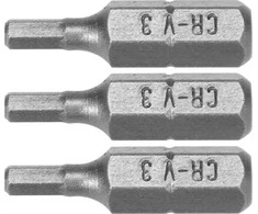 Dedra Atsuktuvo antgaliai Hex H3x25mm 3vnt blisteris