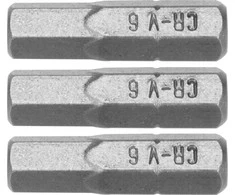 Dedra Atsuktuvo antgaliai Hex H6x25mm 3vnt blisteris