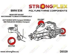 Dedra Galinio diferencialo tvirtinimo įvorė - galinė E36 SPORT