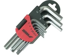 Dedra eiabriauniai raktai trumpi 1510mm rinkinys 9vnt CRV