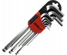 Dedra eiakampiai raktai rutulys ilgi 1510mm rinkinys 9vnt CRV