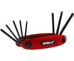Dedra Torx raktai T9T40 rinkinys 8vnt CRV juodos spalvos