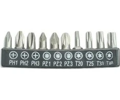 Dedra Atsuktuvo antgaliu komplektas 10 vnt 25mmPH123PZ123T20253040
