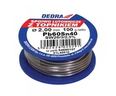Dedra LYDMETALIS su fliusu 20mm 100g 40SN Pb60Sn40