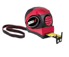 Dedra Rulete 3 m16 mm raudona automatinis stabdis magnetas dvipuse juosta gumuotas korpusas chromavimas neilonas blisteris