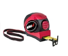 Dedra Rulete 8 m25 mm raudona automatinis stabdis magnetas dvipuse juosta gumuotas korpusas chromavimas neilonas blisteris