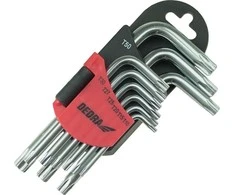 Dedra Torx raktai trumpi T10T50 rinkinys 9vnt CRV