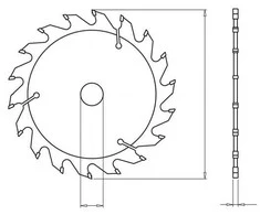 Dedra Diskinis pjuklas mediui ploktes HM 450x36x30