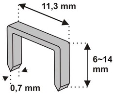 Dedra Metaliniai segtukai Nr53 12mm