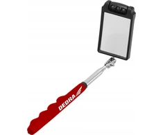 Dedra Lusterko Apžiūros veidrodėlis 50x70 mm LED, teleskopinis. 320–885 mm, stačiakampis