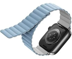 UNIQ dirželis Revix Apple Watch Series 4/5/6/7 / SE 42/44 / 45mm. Apverčiamas, Magnetinis, baltai mėlynos spalvos